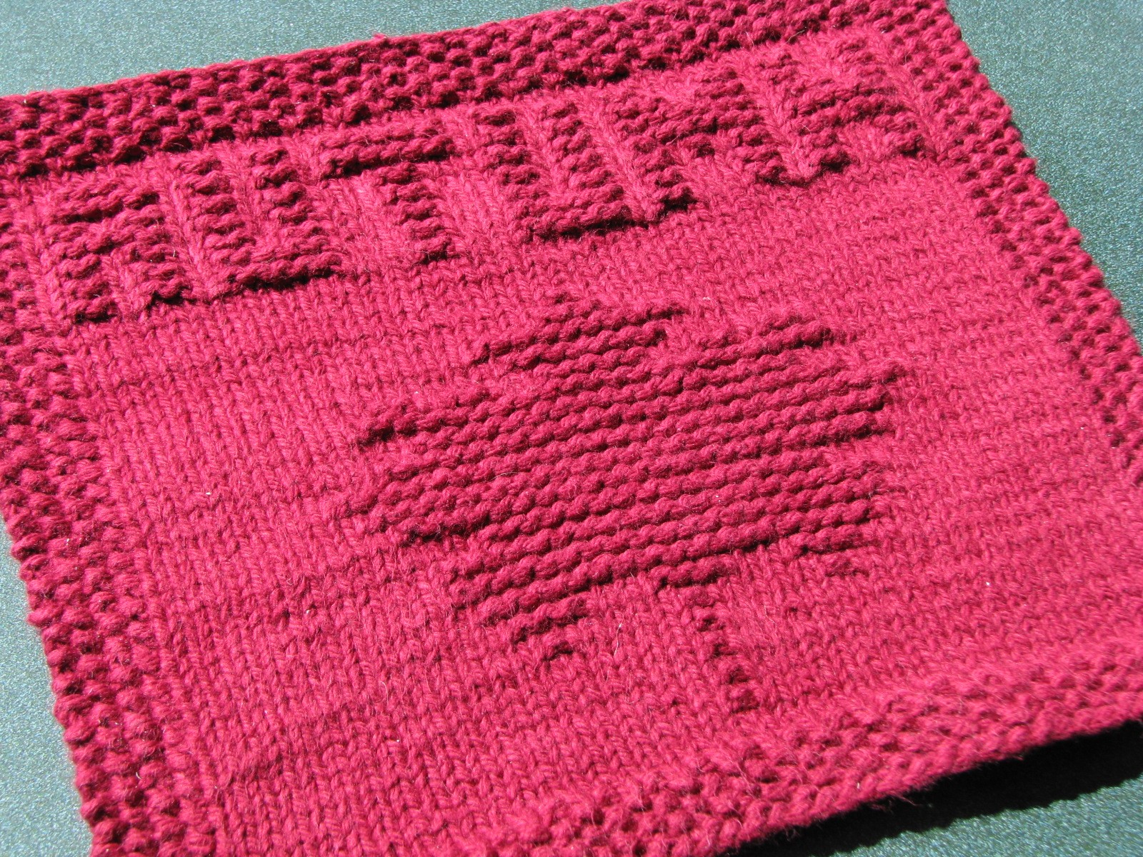 Autumn Leaf Dishcloth Knitting Pattern