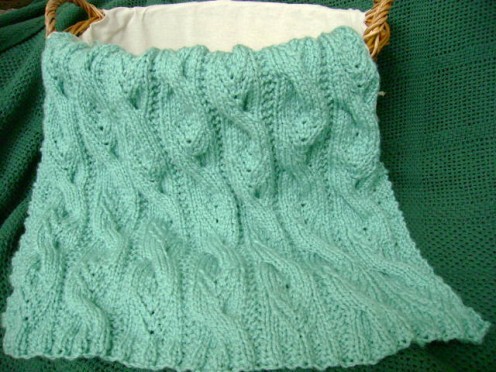 Cabled Baby Afghan Knitting Pattern
