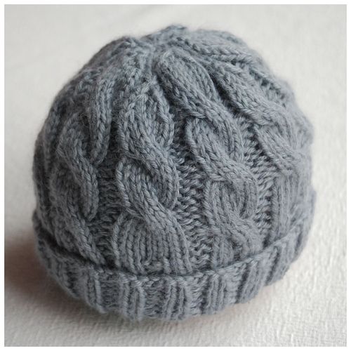 Cabled Baby Hat Knitting Pattern