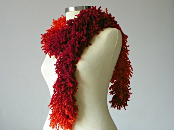 Fringe Knitted Chunky Scarf Pattern