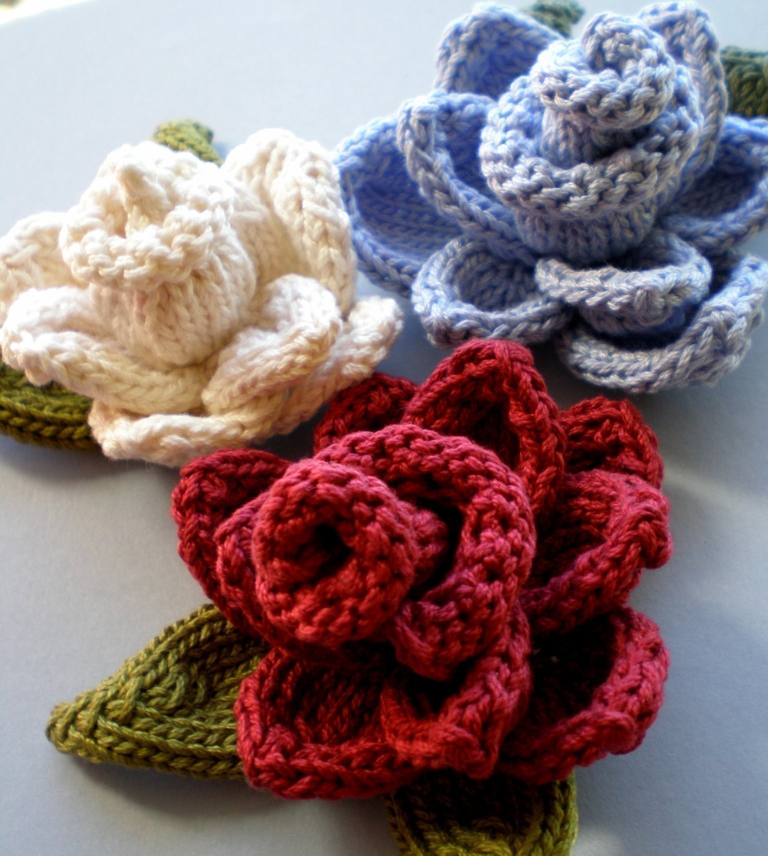Rose Knit Flower Pattern