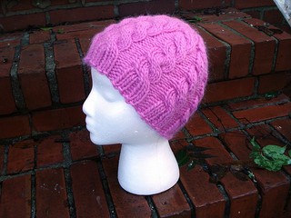 Snappy Cabled Knit Hat Pattern
