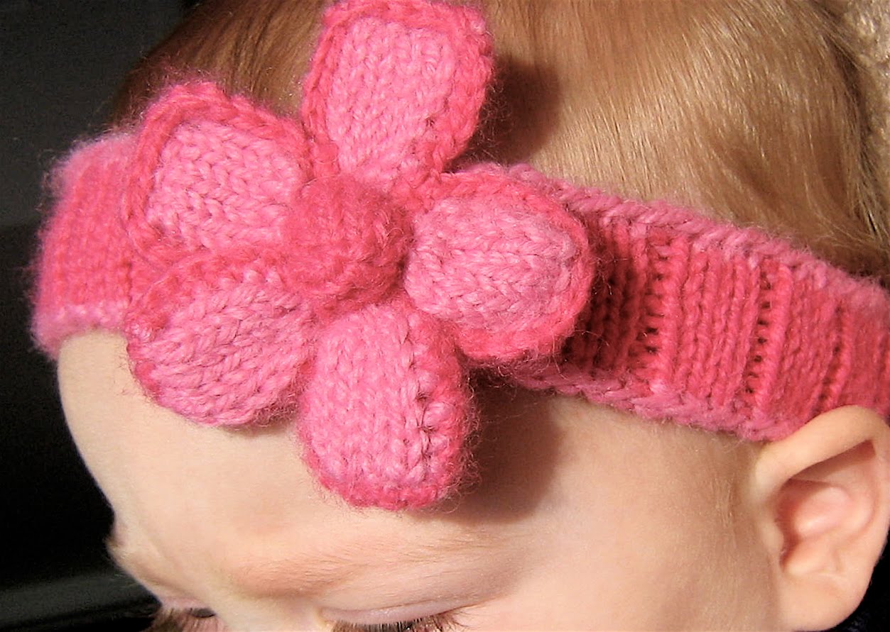 Spring Baby Flower Headband Knitting Pattern