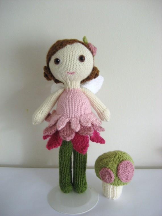 Fairy Doll and Mushroom Knitting Pattern