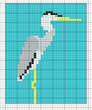 Heron Intarsia Knitting Patterns