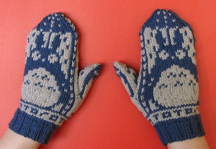 Totoro Mitten Gloves Knit Pattern Photos