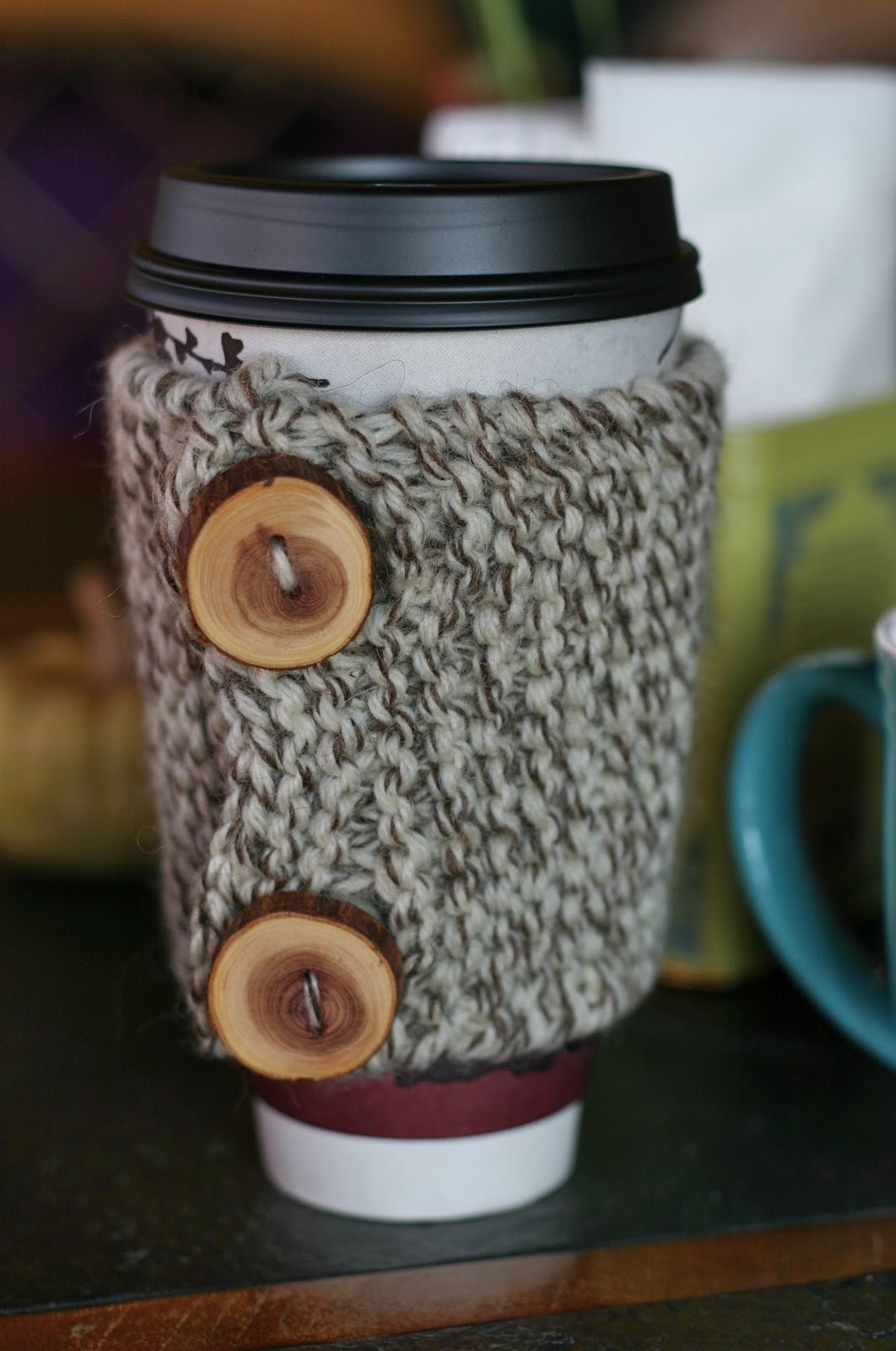 Knit Coffee Cozy Pattern