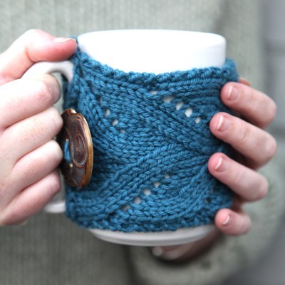 Knit Coffee Cup Cozy
