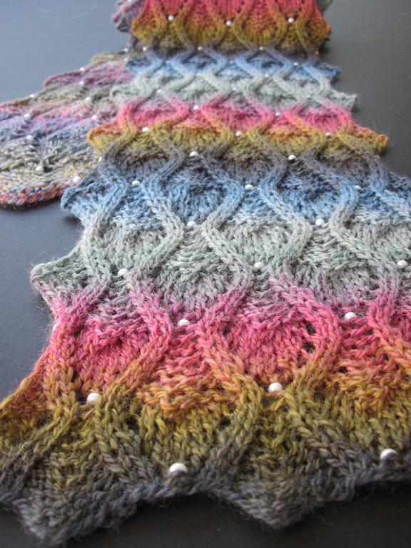 Pictures of Bead Scarf Knitting Pattern